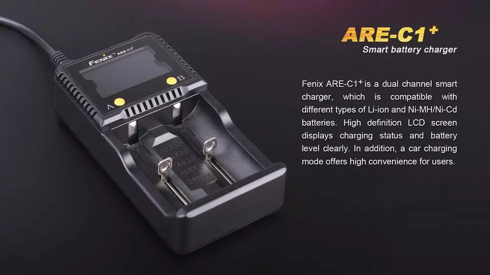 Fenix ARE-C1+ Plus dual channel digital display smart battery charger 18650 ++ - Image 3 of 4