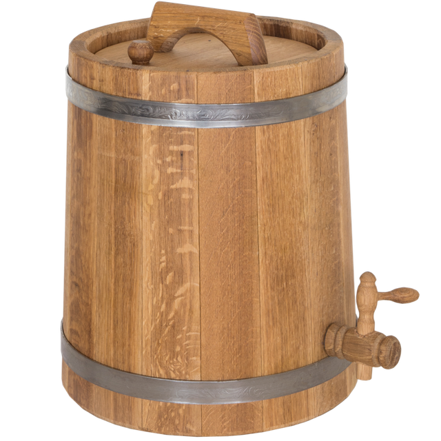 Oak Barrel Roll Wooden Keg Cask Honey Tank Canisters Jar 15L/3.9Gal