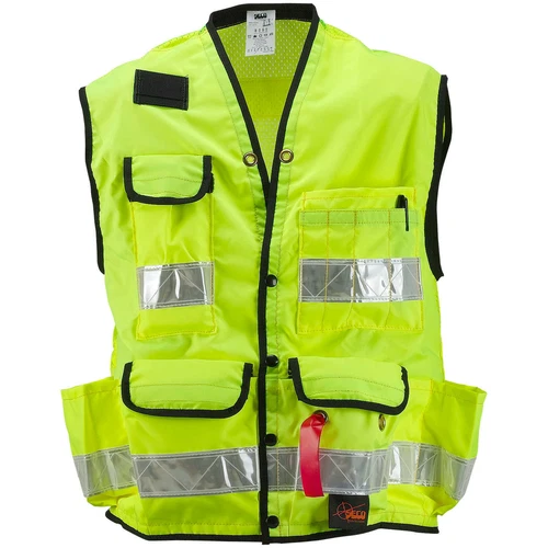 SECO Class 2 Surveyor’s Vest with Mesh Back Lime Yellow Medium 44”-46” Chest video thumbnail