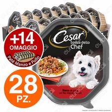 Cesar Scelta dello Chef Cibo per Cani Manzo Riso Verdure - 42 Vaschette da 150g
