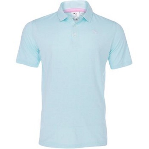 Puma AP Cloudspun King Polo Golf Shirt Light Aqua Heather-Choose Size