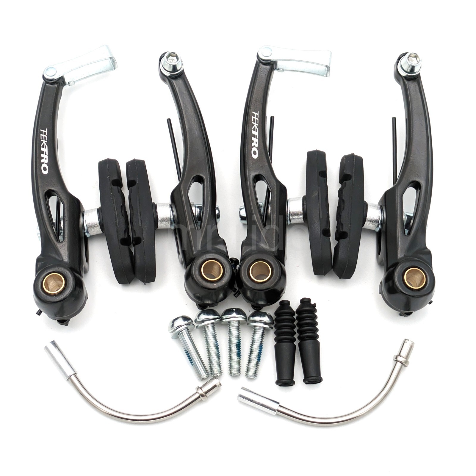TEKTRO 855AL V-Brake Linear Pull Brake Set Black,20.5-36.5mm,F+R Long Arm 110mm