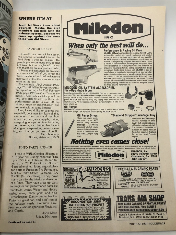 Popular Hot Rodding Magazine December 1985 - Image 2 of 4