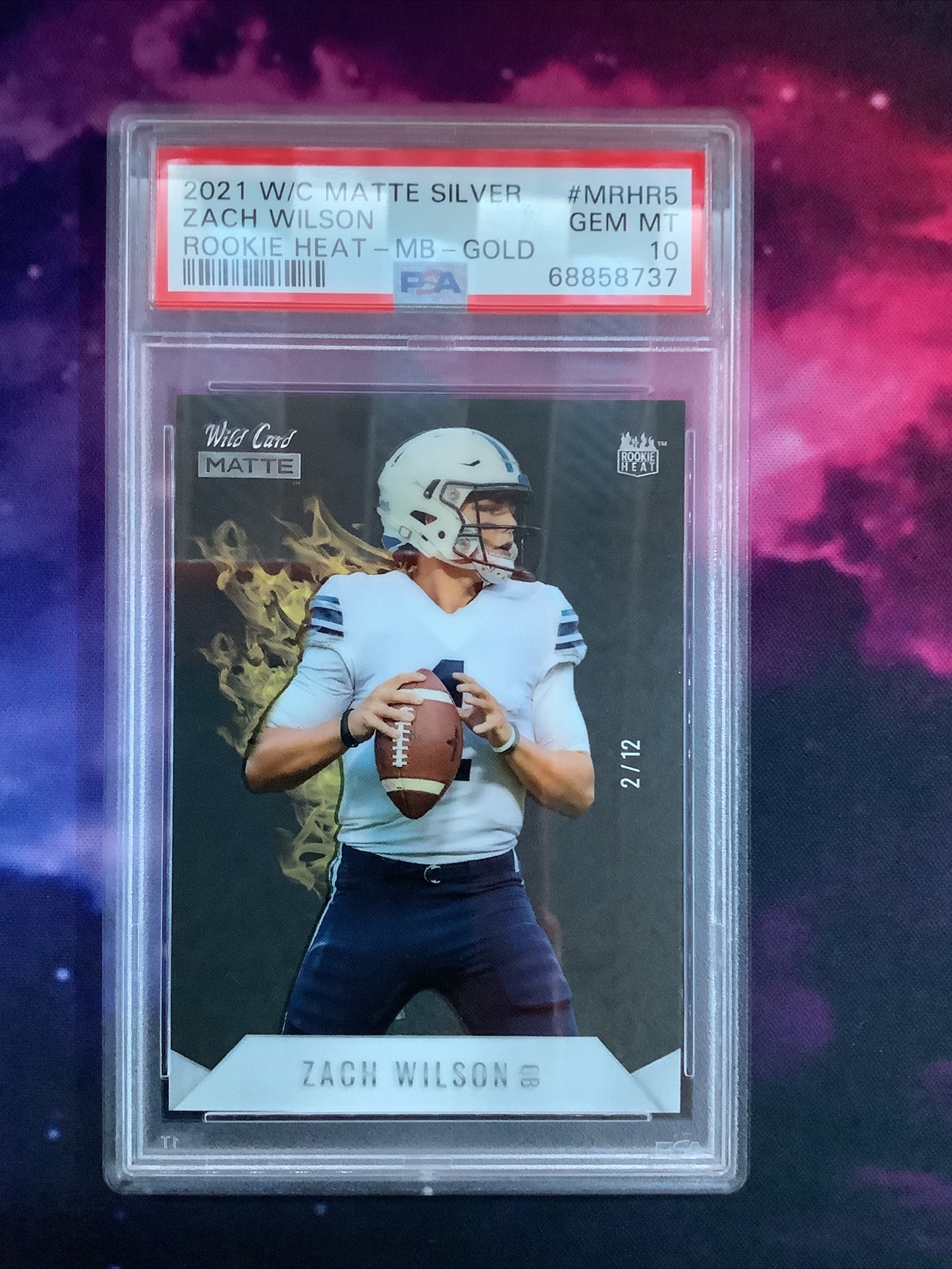 Zach Wilson Wild Card Matte Black Rookie Heat #MRHR5 Silver
