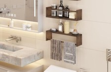 Nursery Book Shelves, 16.5 Inch Floating Bookshelves for Wall Set of 2