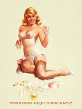 Sexy Woman Applying Scent 8.5x11" Photo Print Ted Withers Perfume Bottles Pin-up