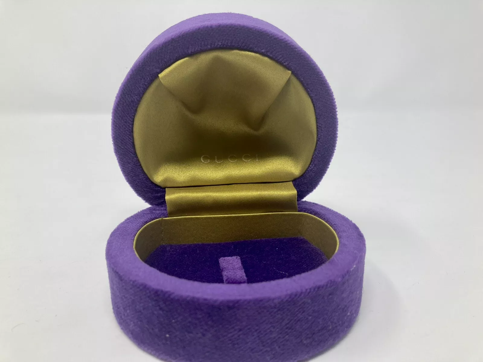 Gucci Véritable Boîte à Bijoux Boîte Cas Couleur Violet x Jaune E0207014