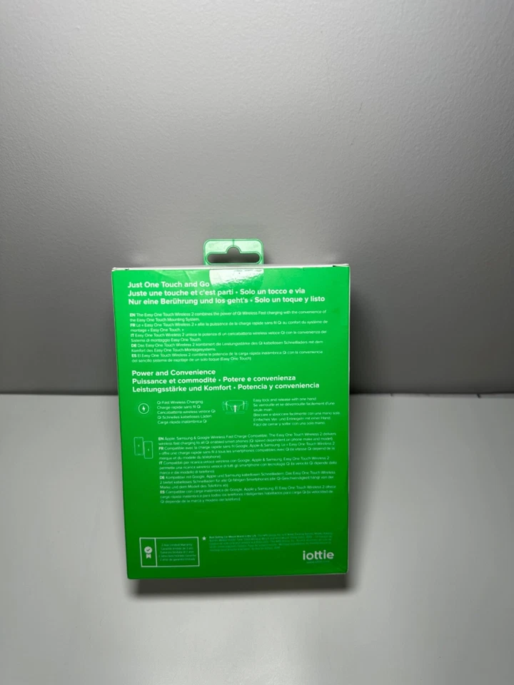 Iottie Easy One Touch Wireless 2 Air Vent/CD Wireless Charging Mount New In Box - Image 3 of 4