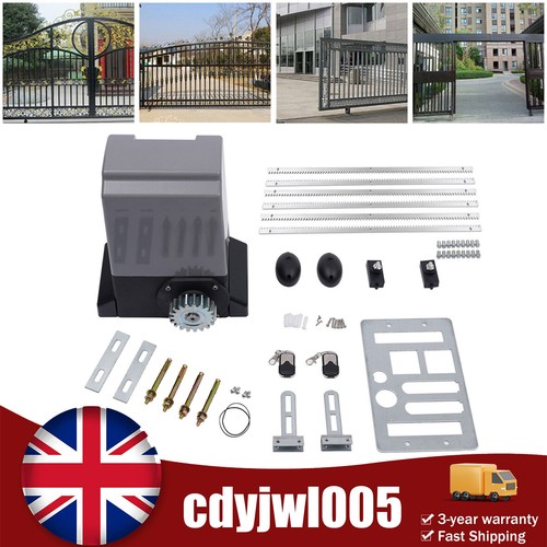 Kit de motor abridor de puertas/puertas correderas eléctrico automático 2000 kg con control remoto + bastidores de 6 m