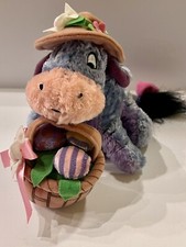 Disney Store Bean Bags Plush Beanie Babies NO TAG EEYORE EASTER BONNET  BASKET