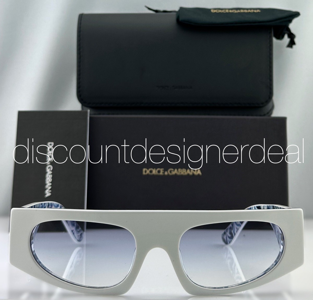 DOLCE & GABBANA Geometric Sunglasses DG4411 3371/19 White