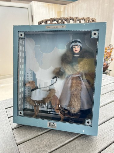 Lot - (1) Society Hound Collection Greyhound Barbie - Limited Edition - Barbie is wearing a