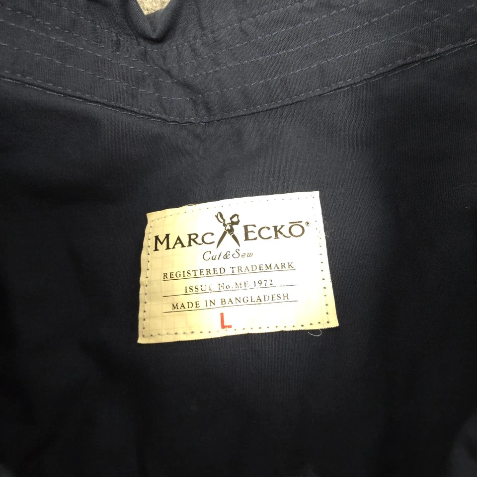 Marc Ecko Shirt Men LARGE Blue Long Sleeve Button Up cotton collared Size L - Image 2 of 4