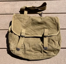ORIGINAL WWII US Army M1936 MUSETTE BAG w/ Strap Field Gear Equipment ID'D
