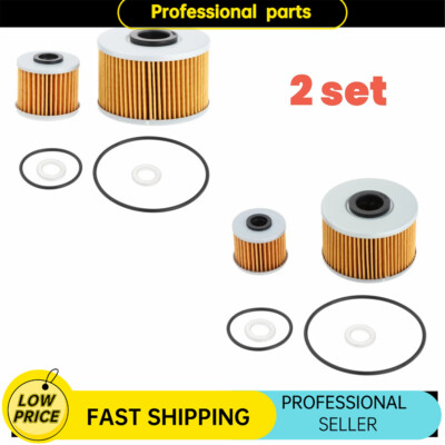 2 Sets For 2016+ Honda Pioneer 1000 Complete Oil Filter Change Kit 15412-HP7-A01