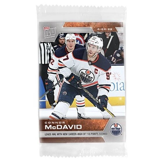 2021-22 NHL Topps NOW® Sticker  #428 🏒 Connor McDavid 🏒 Edmonton Oilers - Image 2 of 2