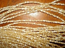 2mm round natural Mother of Pearl 16" bead STRANDS