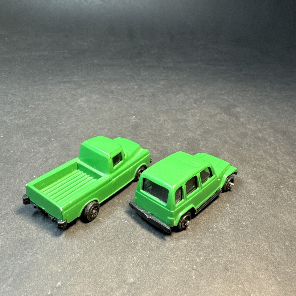 Jeep Wrangler & Pick Up Truck 1/87 HO Vintage Diecast Model Car Made in