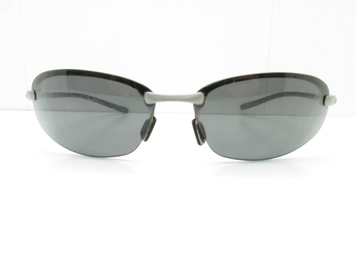 Nike SUNGLASSES 64-14-145 Silver Half Rimless Rectangle Wrap TV6