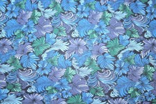 FEATHERS IN BLUES AND GREEN- 100 COTTON FABRIC
