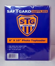 25 SAF-T-GARD 8 x 10 Toploader Memorabilia Photo Artwork Holder