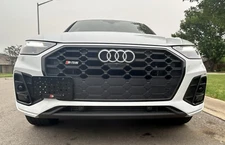 Front Bumper Tow Hook License Plate Mount Bracket Kit For Audi Q5 2021-2025  New