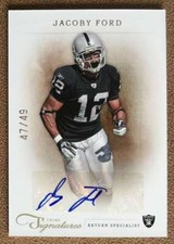 Jacoby Ford 2011 Panini Prime Signatures Autograph Silver #78 /49 Raiders Insert