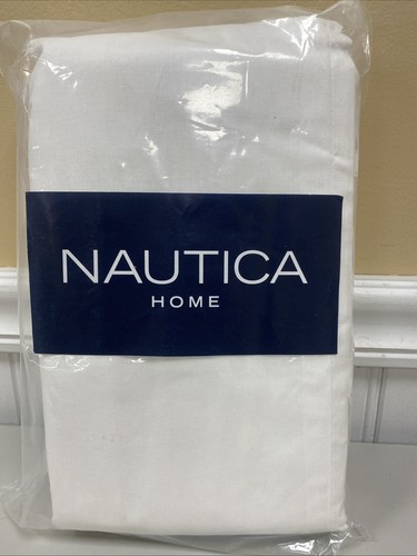 NAUTICA King Bedskirt White 15" Drop Split Corner NIP - 第 2/4 張圖片