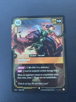 Volibear Imposing Riftbound Origins 158a/298 Alt Art Foil League of ...