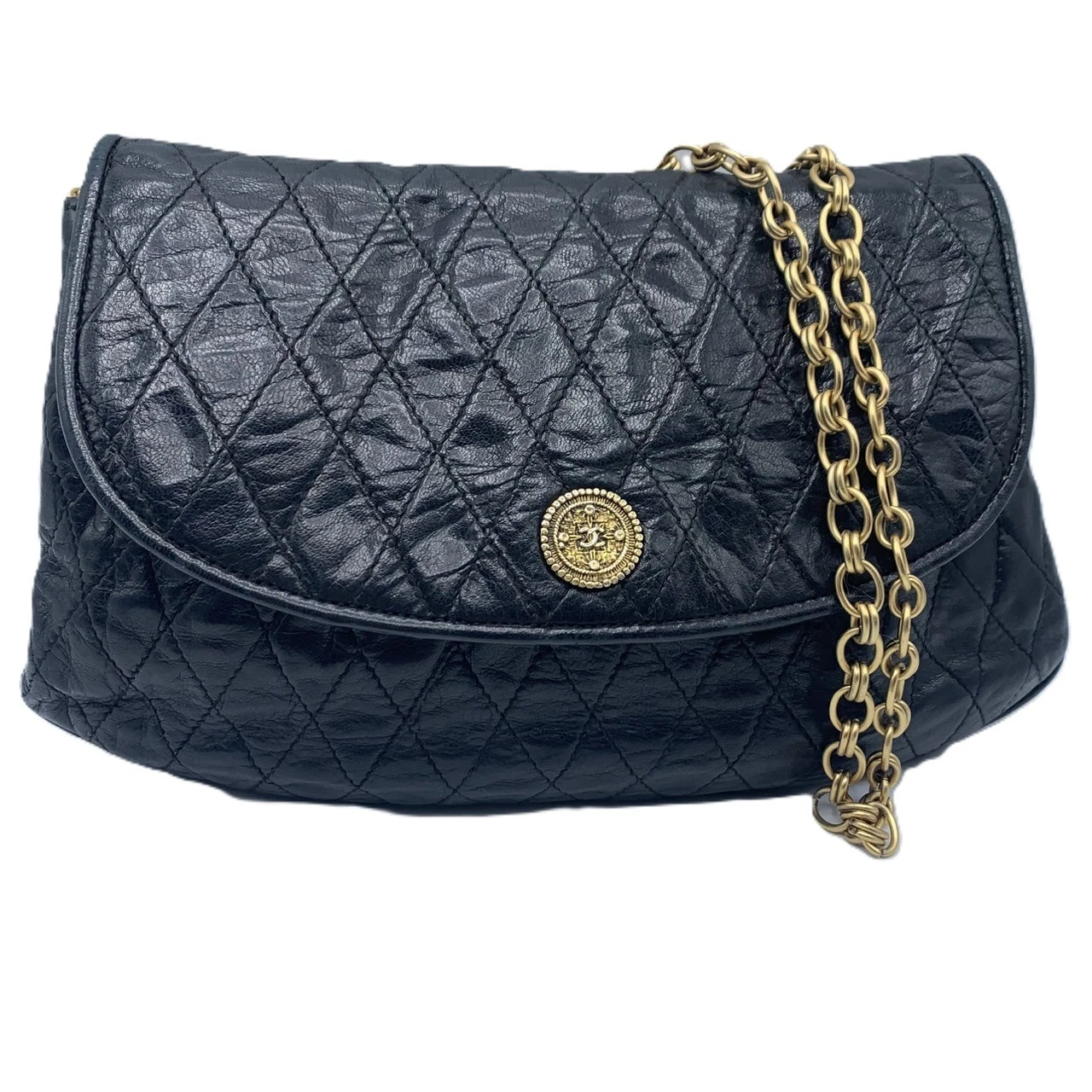 Chanel — Chanel ChainShoulder Lambskin Half Moon Vintage Women's AB Rank