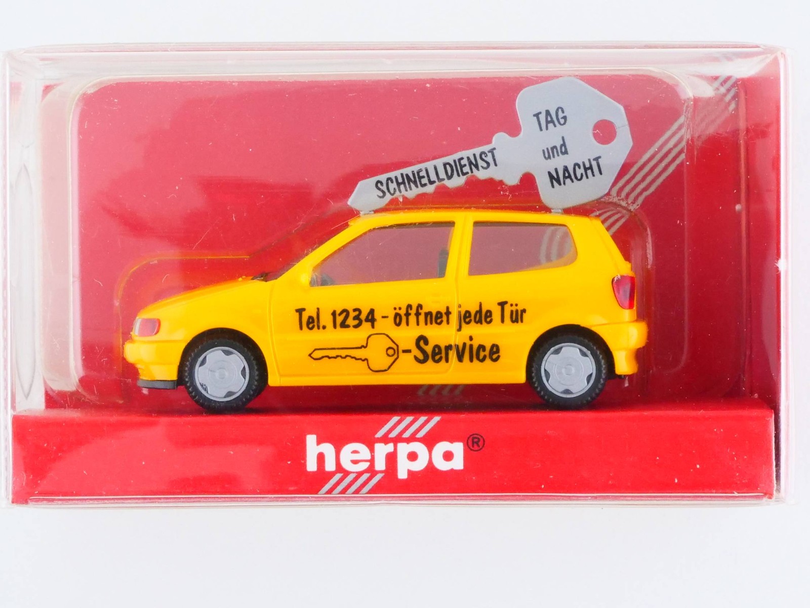 Herpa 178709 VW Polo 6N Schlüsseldienst 1:87 H0 wie NEU! OVP 1706-19-54