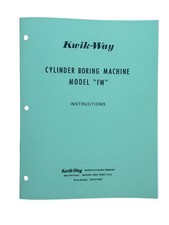 Kwik Way Model Fw Portable Boring Bar Manual