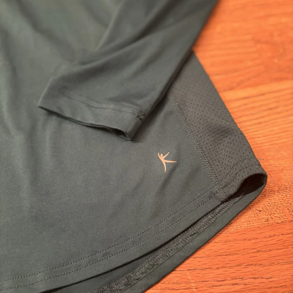 Top de entrenamiento DanskinNOW talla mediana verde azulado activo manga larga dri-more para mujer Foto 2 de 4