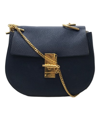 Chloe Bolso de Hombro Cartera DREW Azul Marino Auténtico - Imagen 7 de 24
