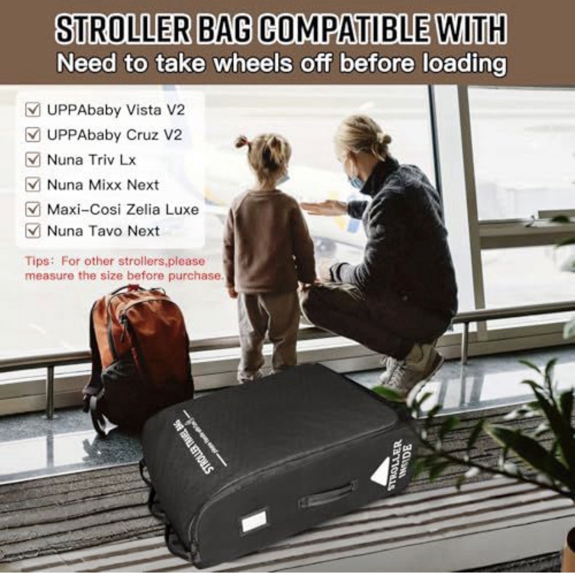 RAYMACE Stroller Travel Bag w/ Wheels Fits UPPAbaby Vista V2 Cruz V2 | eBay