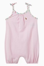 POLO RALPH LAUREN Pony-embroidered Romper in Cotton 18 mc