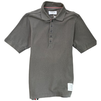 Thom Browne Men's Logo Patch Polo Shirt Grey S UK