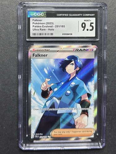 CGC Mint+ 9.5 Falkner 251/193 Sv02: Paldea Evolved Holo G165
