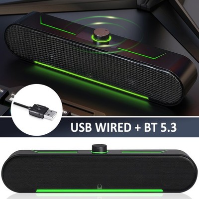 Bluetooth & USB Wired Computer Speakers for Computer Desktop Laptop Monitor