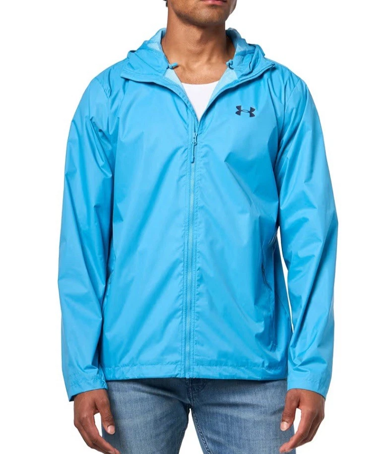Under Armour Storm Forefront Rain Jacket Windbreaker Blue New W/Tags Men’s L