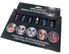Amscan Halloween Jumbo Makeup Crayon Kit 6 Pc Face  Body Paint Costume Set