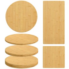 Bambus Holzscheibe rund rechteckig Holzplatte Tischplatte Platte 30 bis 90 cm