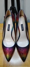 Perfect Nine West Rainbow Metallic Heels 9M