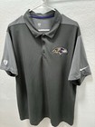 NFL Equipment Nike Men's Baltimore Ravens Short Sleeve Polo Shirt Grey Size XL