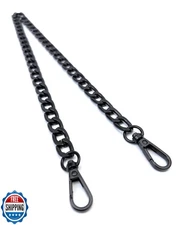 VersaKits 40 Inch Matte Black Purse Chain Strap Replacement Lightweight Alumi