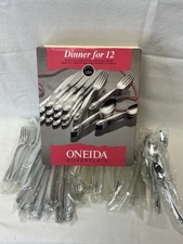 Oneida Clairhill Silver Plate Utensil Place Setting 60pc 12 Set Knife Fork Spoon