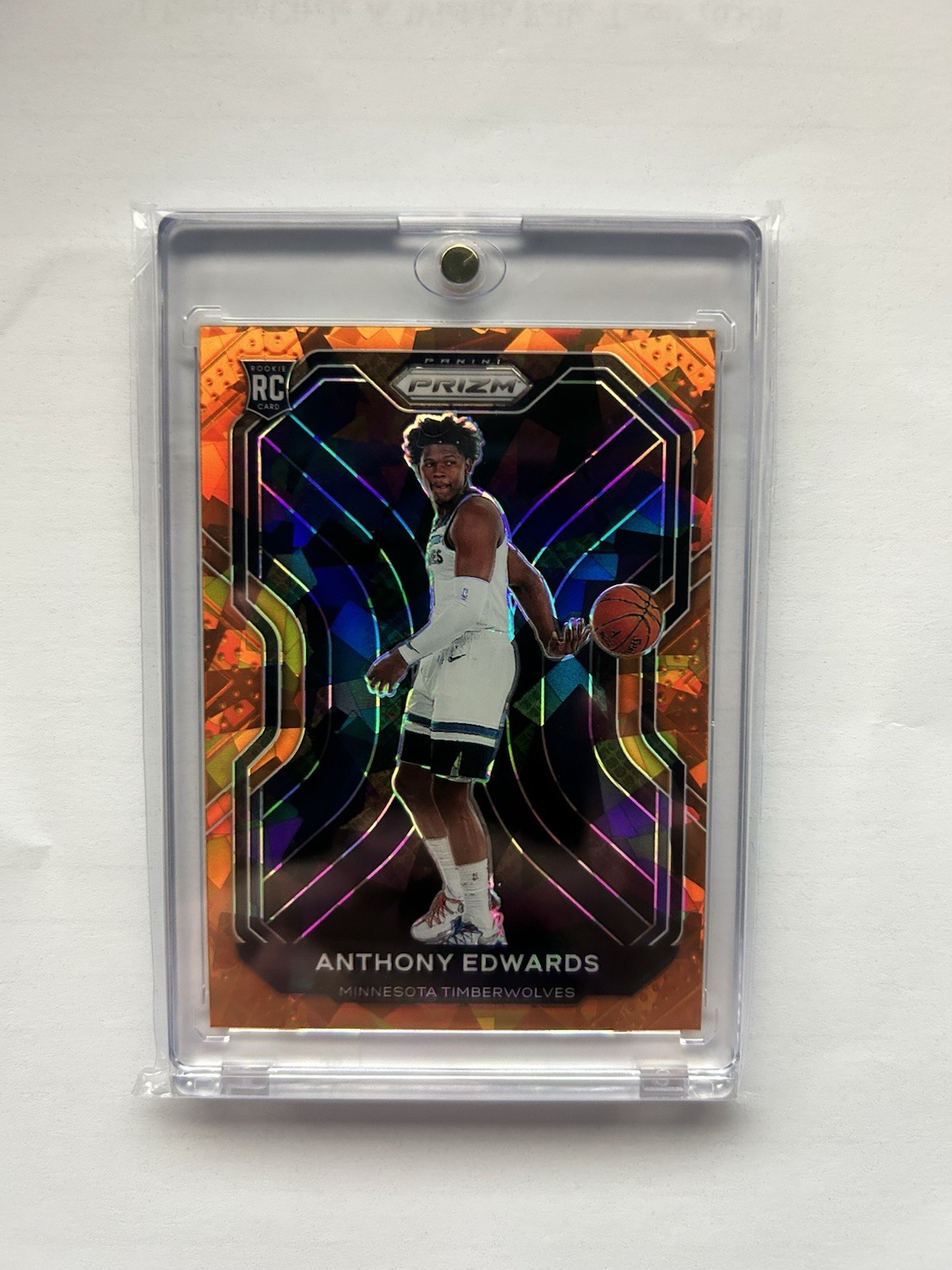 2020-21 Panini Prizm - Anthony Edwards #258 Orange Ice Prizm (RC)