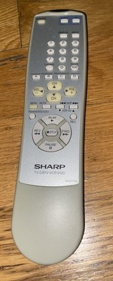 Sharp (GA317SA) CATV / TV / DVD / VCR Remote Control w/ Battery Cover Genuine