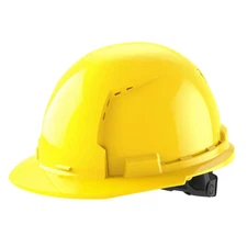 Milwaukee Yellow Front Brim Vented Hard Hat With 6Pt Ratcheting Suspension Type