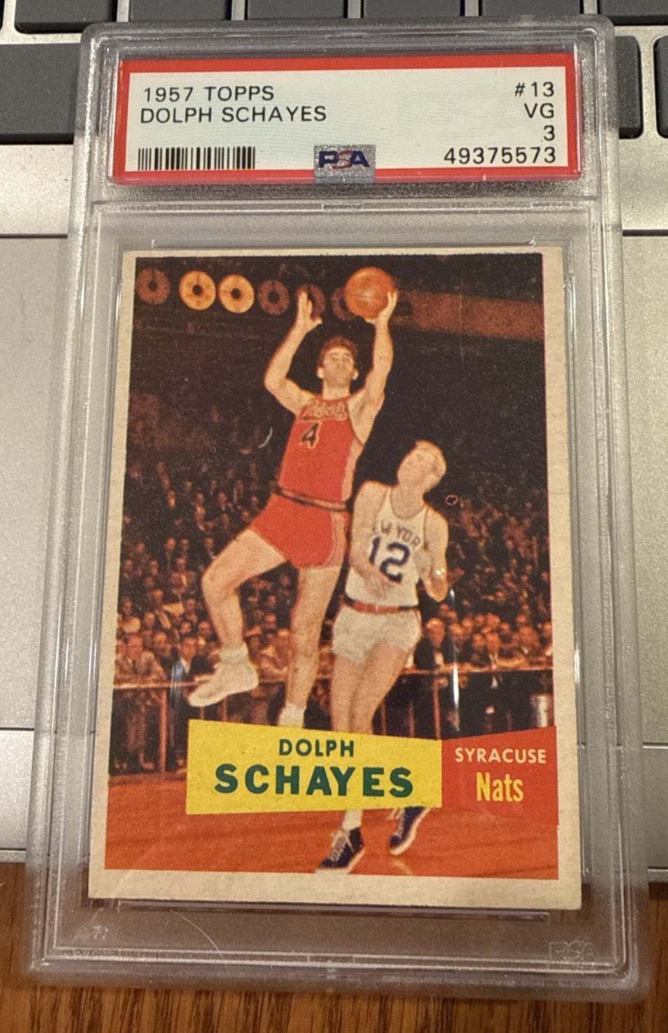 1957-58 Topps - Dolph Schayes #13 (RC) PSA VG 3